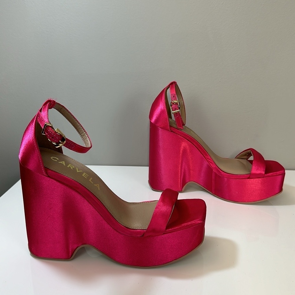 Carvela Wedge Dress Platform Sandals Size 38.5(7.5) - Picture 2 of 15